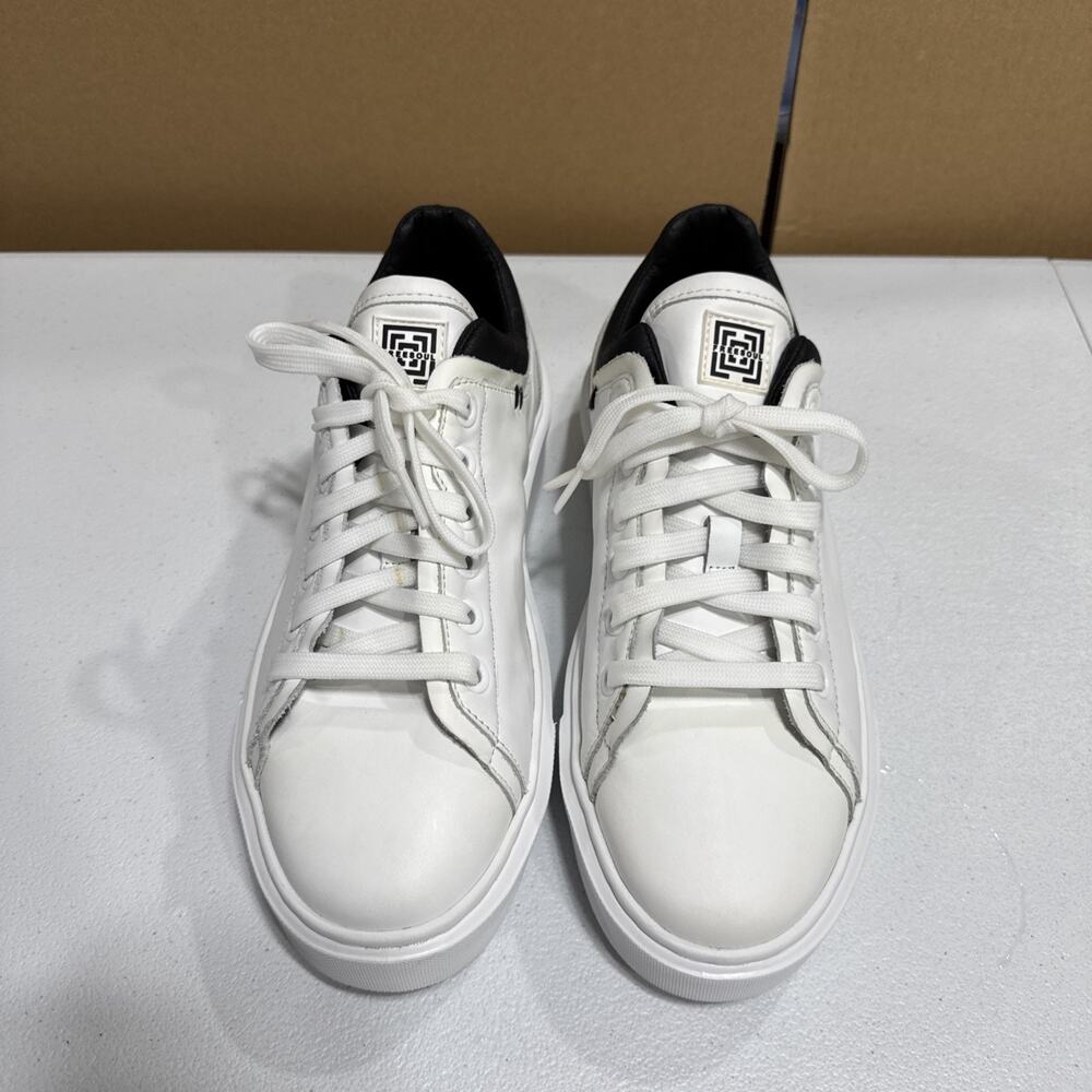 Freesoul Freerock Leather Sneakers Shoes Mens Size US 6.5 White Black Low Top